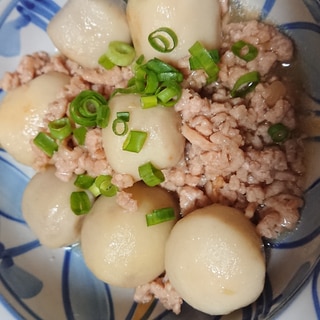 包丁なし！鍋ひとつで里芋と鶏そぼろ煮物